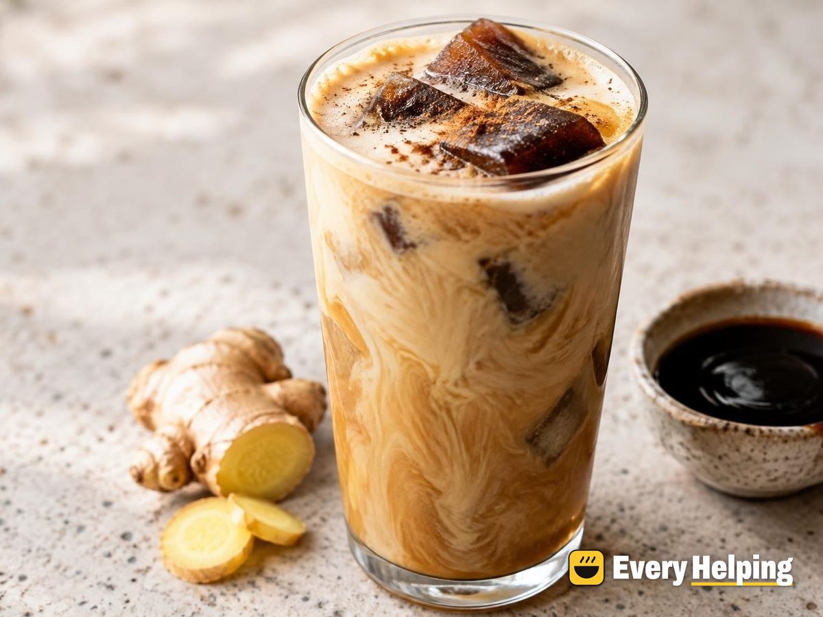 Gingerbread Coffee Ice Cube Coconut Latte
