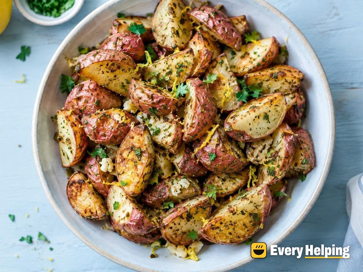 Crispy Lemon-Oregano Roasted Red Potatoes