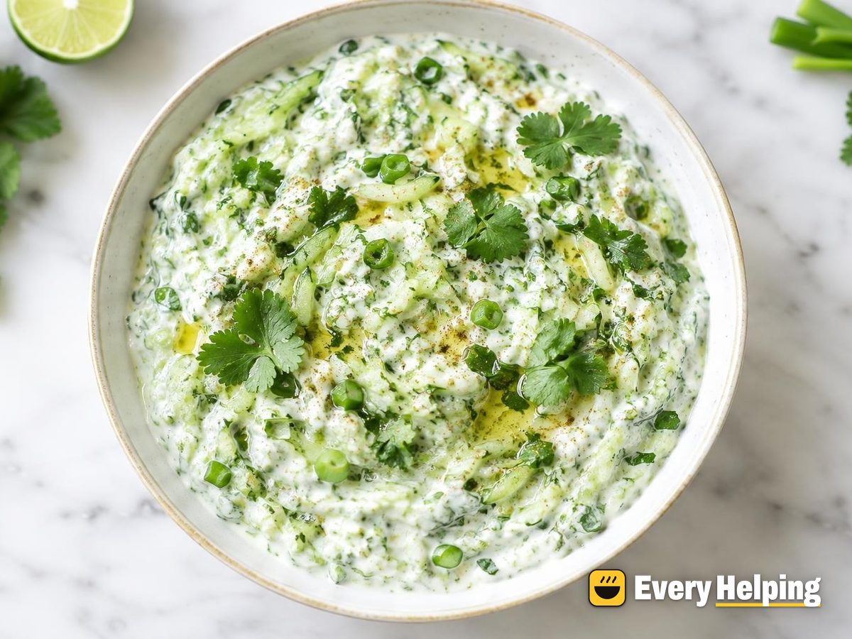 Chunky Lime Cilantro Cucumber Yogurt Dressing