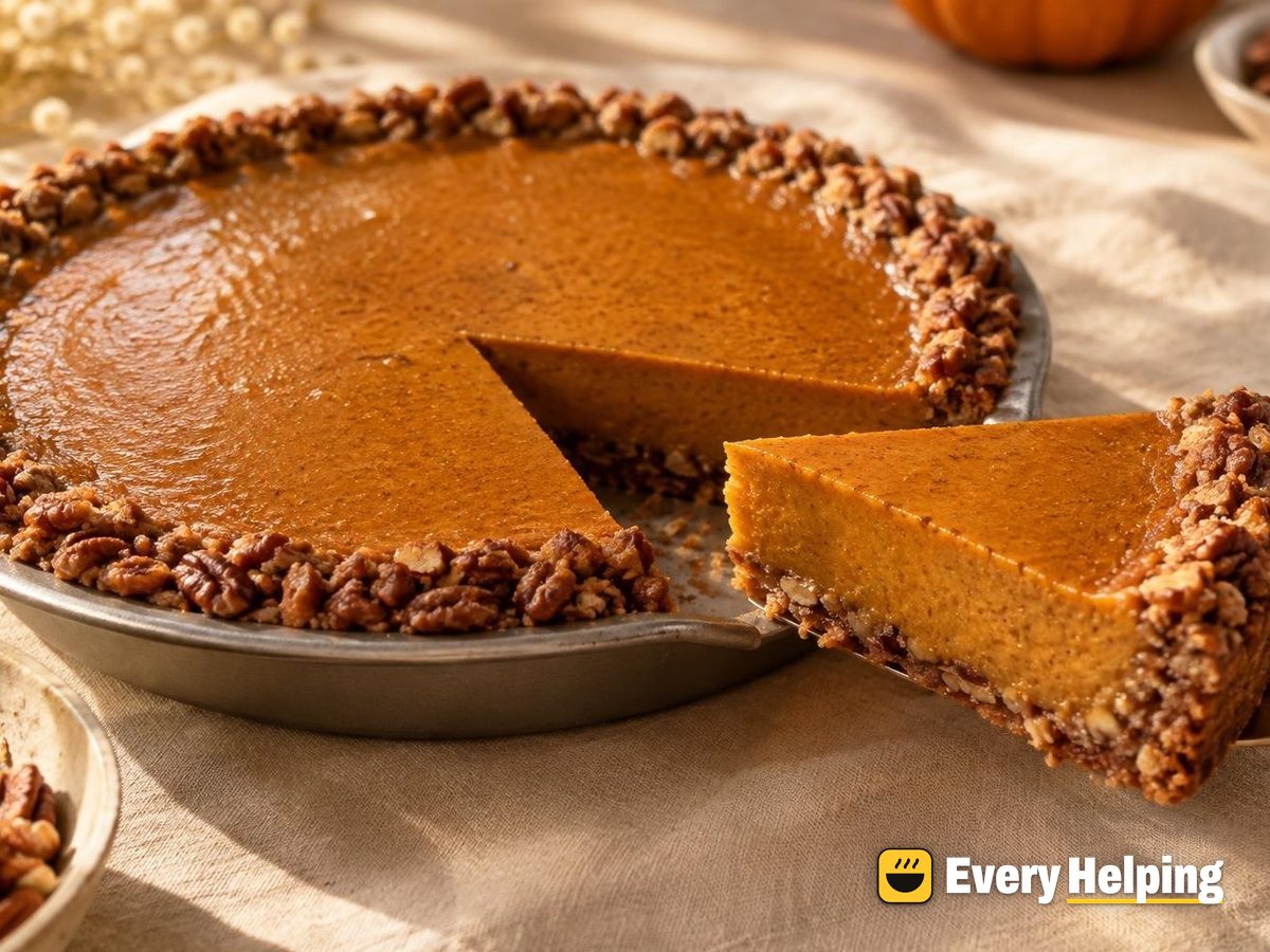 Spiced Pumpkin Pies with Pecan Press-In Crust