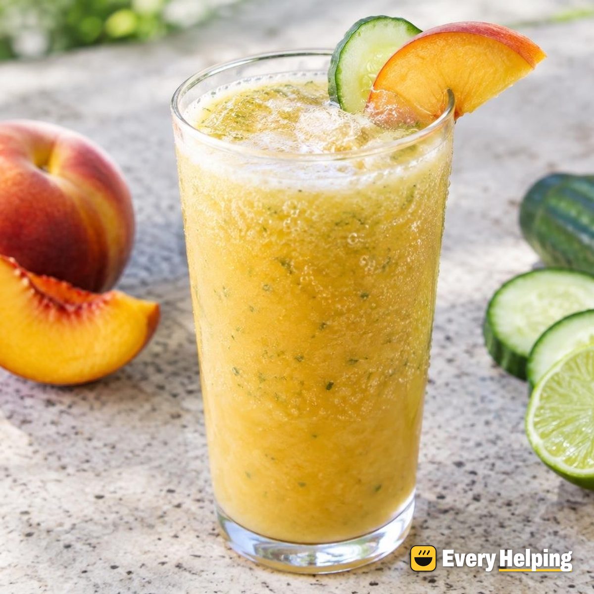 Sparkling Peach-Cucumber Agua Fresca with Ginger