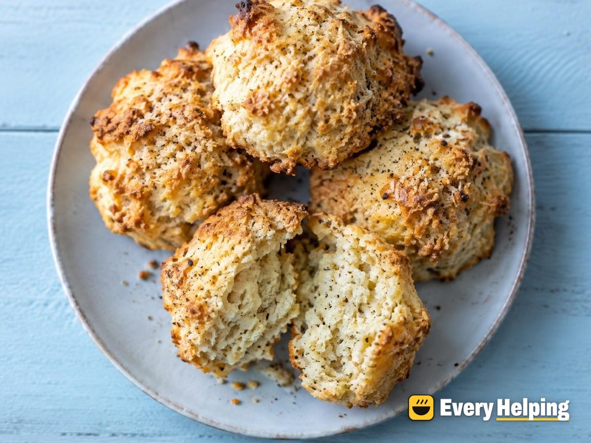 Parmesan Black Pepper Drop Biscuits