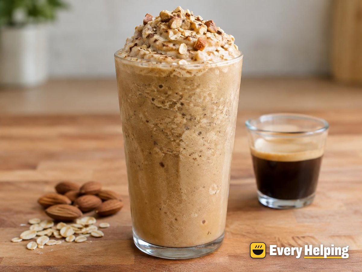 Toasted Almond-Oat Espresso Yogurt Frappé
