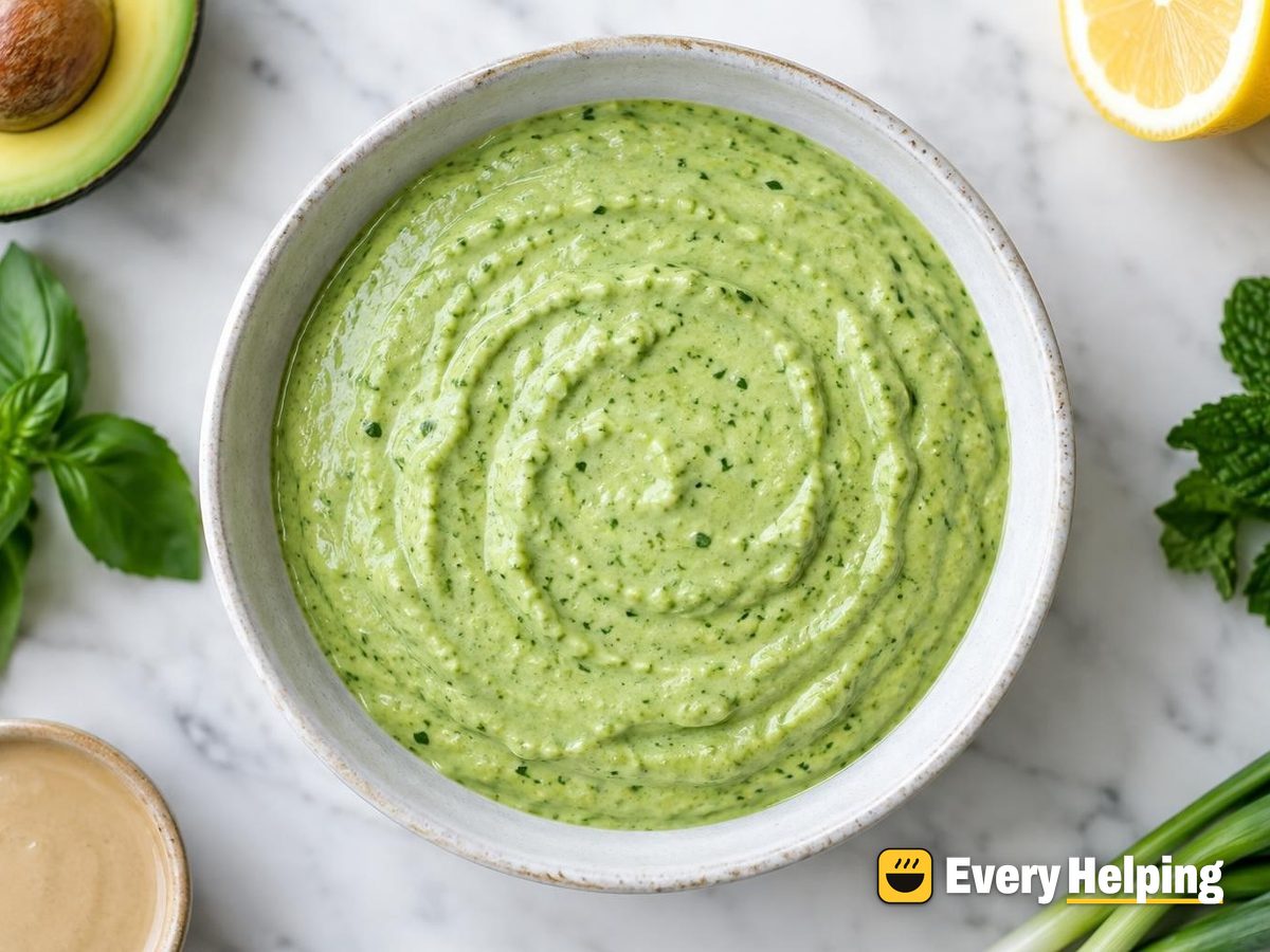 Lemon Basil Avocado Tahini Dressing
