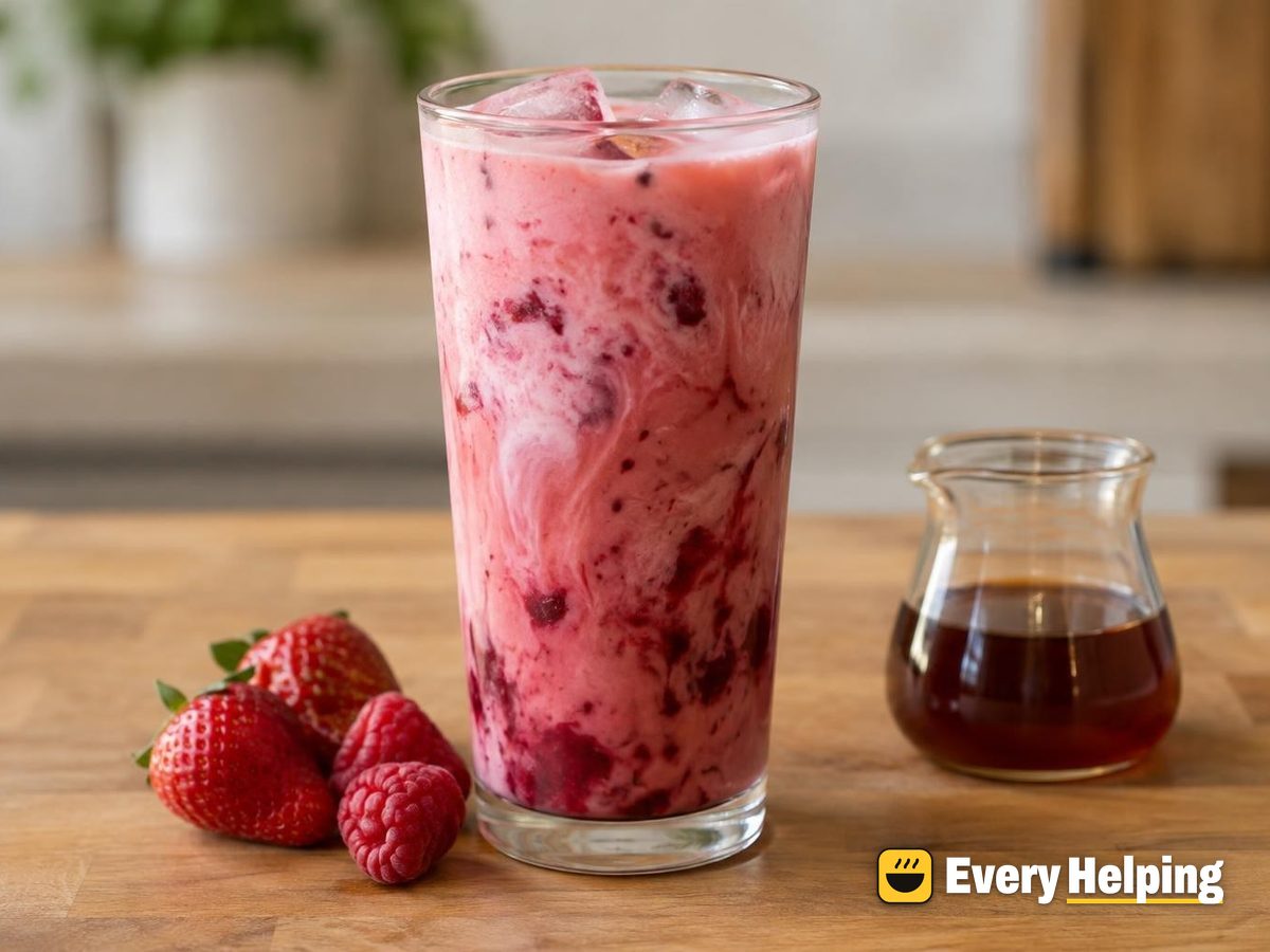 Iced Mixed Berry Black Tea Latte