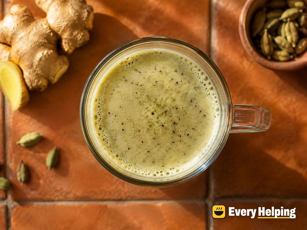 Spiced Green Tea Coconut Chai with Ginger