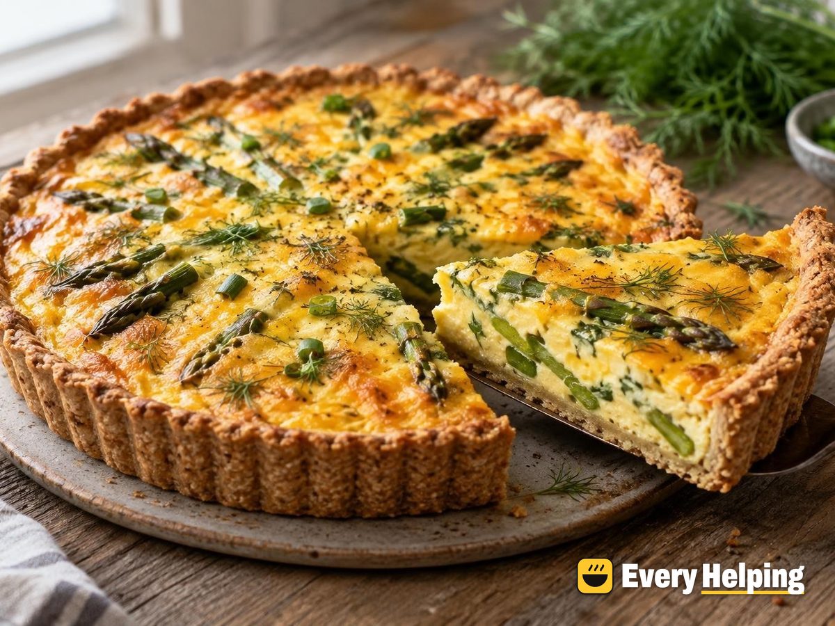 Asparagus, Dill and Cheddar Custard Tarts