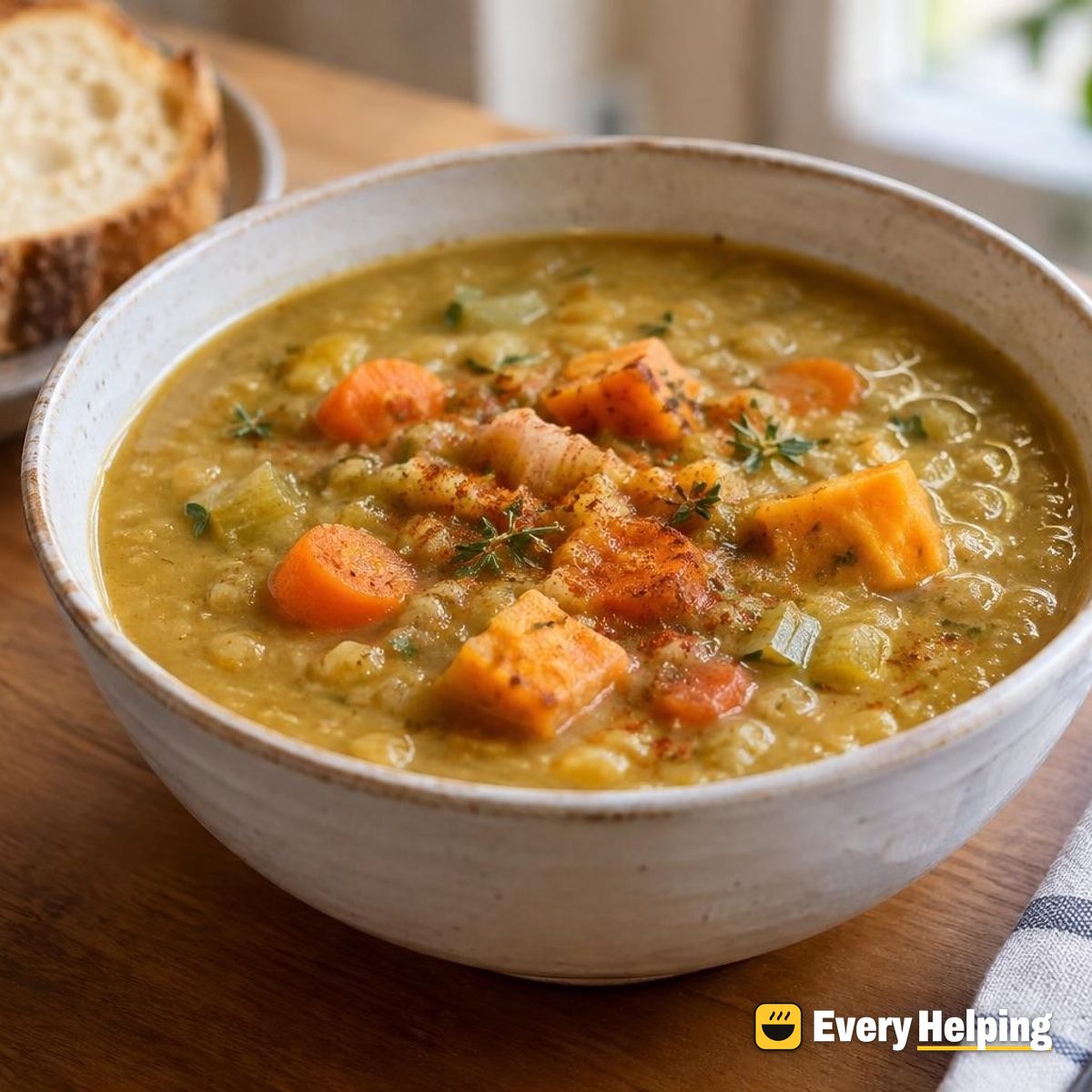 Slow-Cooker Split Pea and Sweet Potato Soup