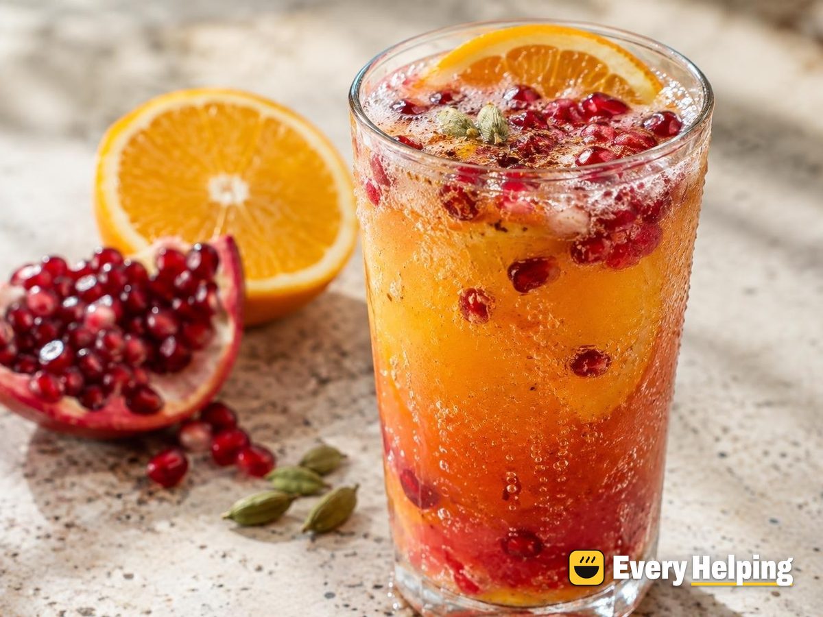 Cardamom Orange Pomegranate Sparkler