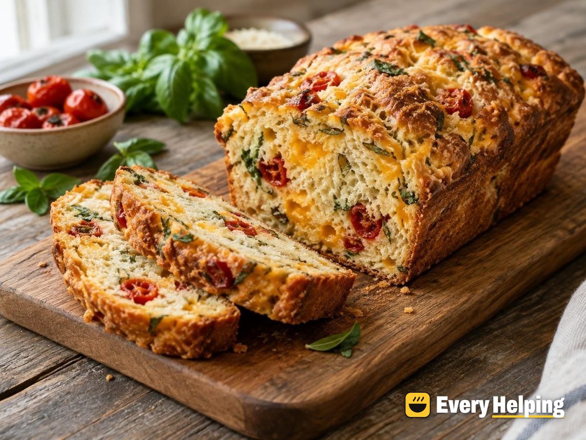 Cheddar Basil Sun-Dried Style Tomato Loaf