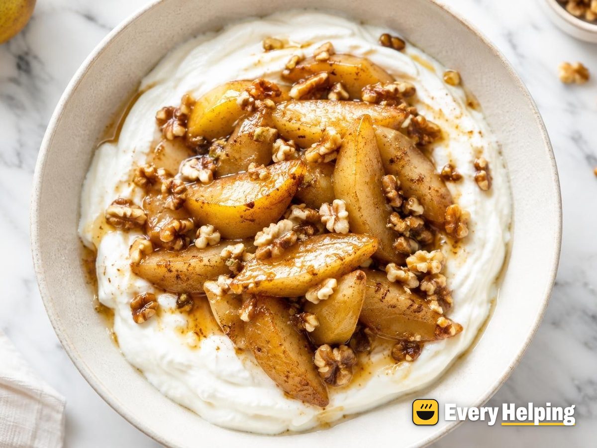 Whole Milk Vanilla Greek Yogurt with Spiced Pear
