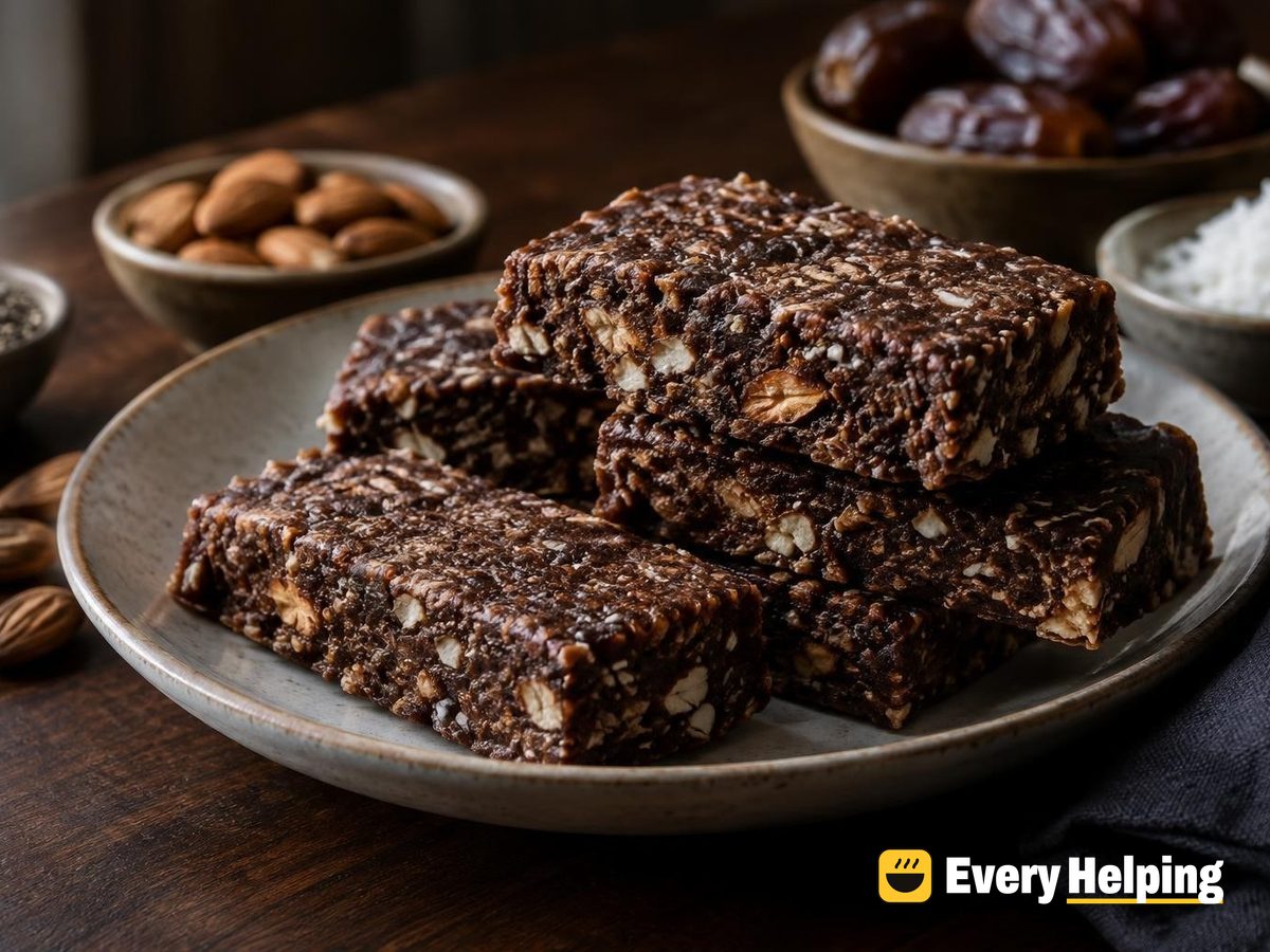 No-Bake Cocoa Almond Chia Date Bars