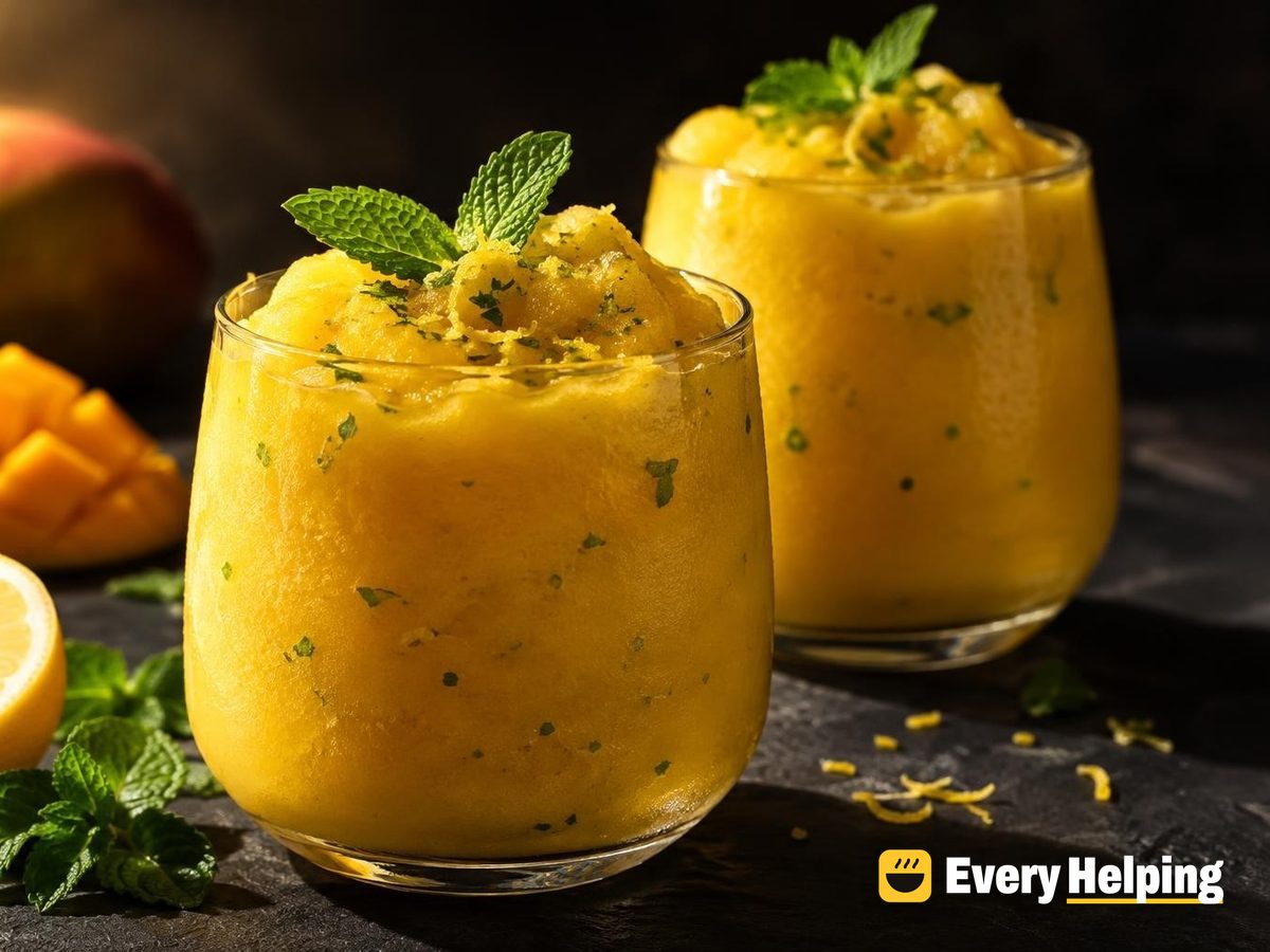 Frozen Lemon Mango Mint Slush