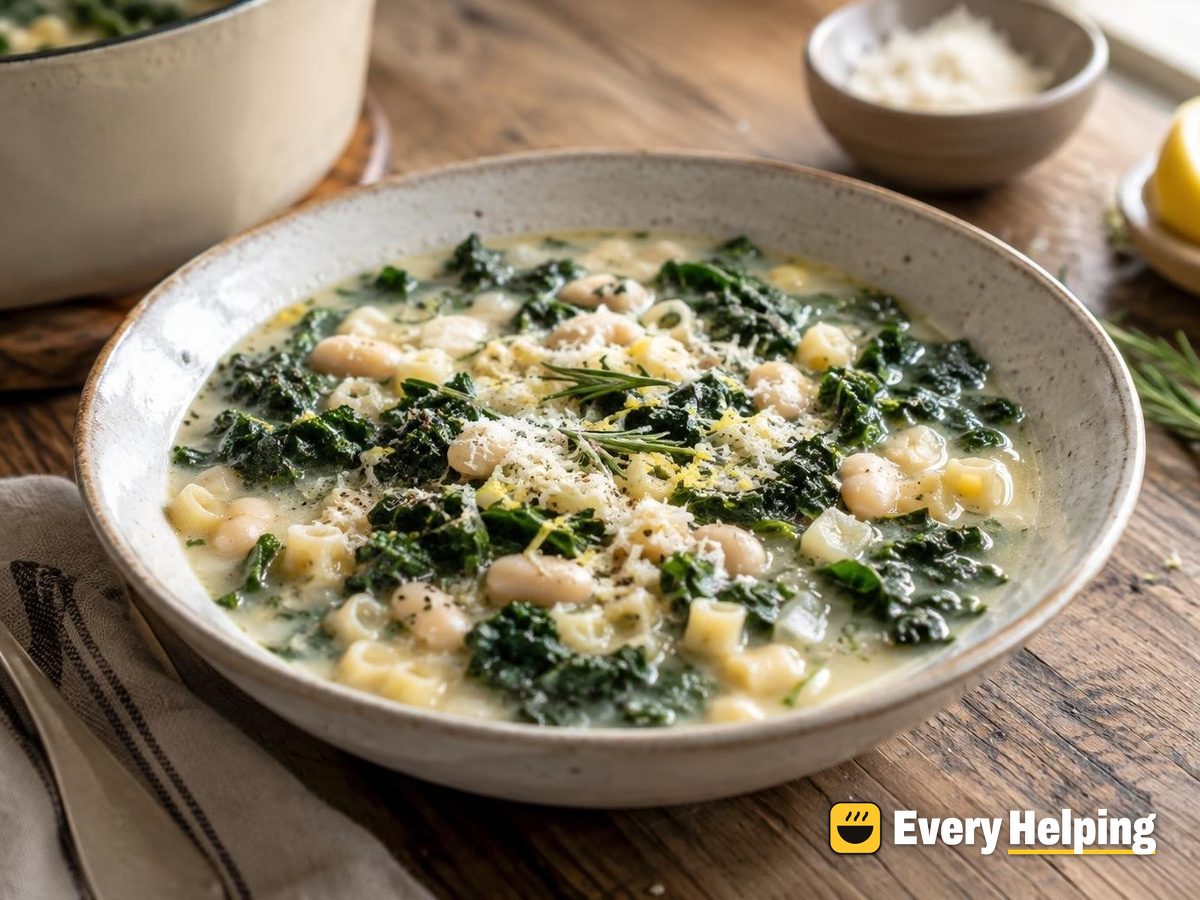 Coconut Kale and White Bean Minestra