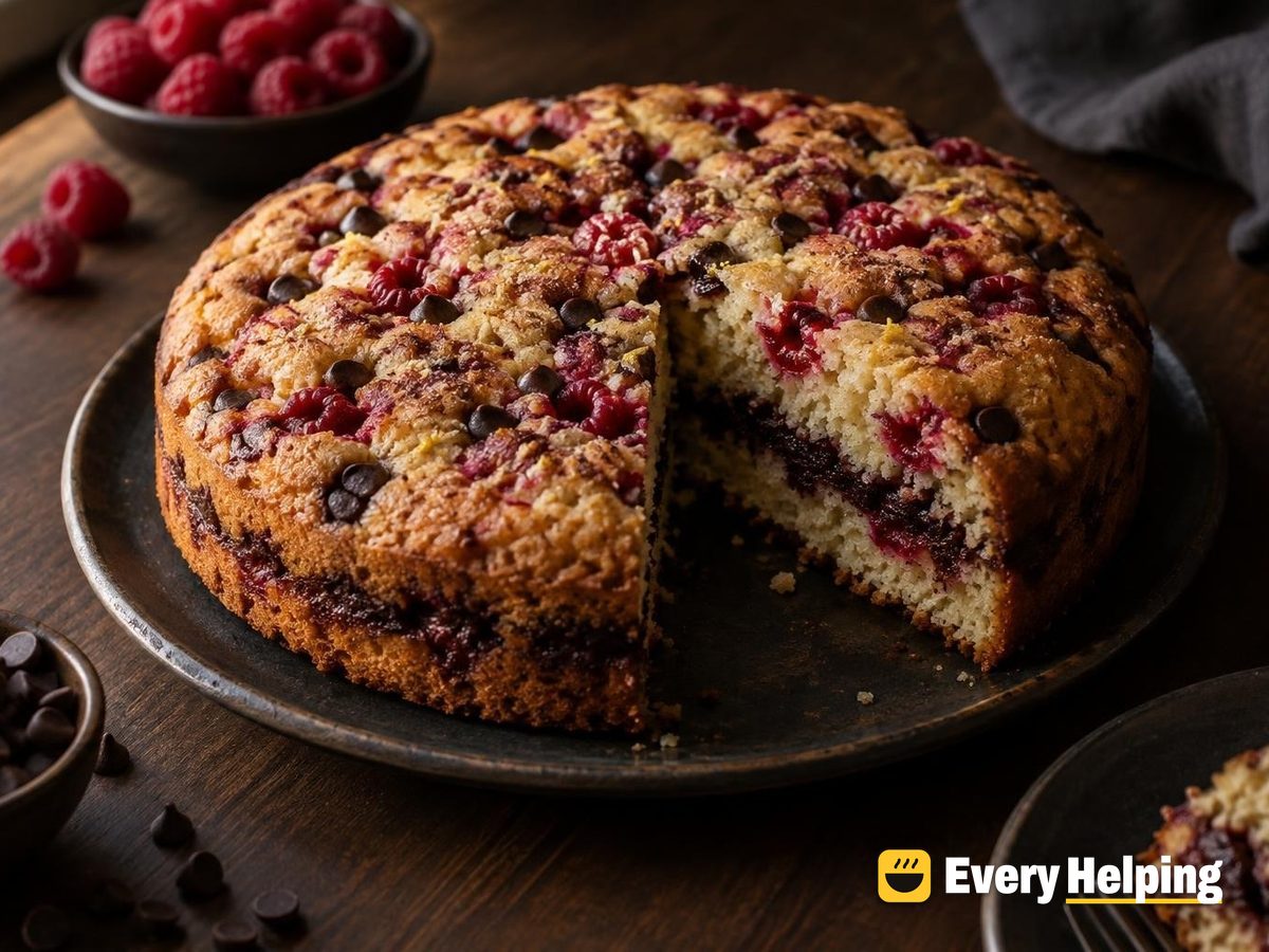 Raspberry Snack Cake with Cocoa Filling