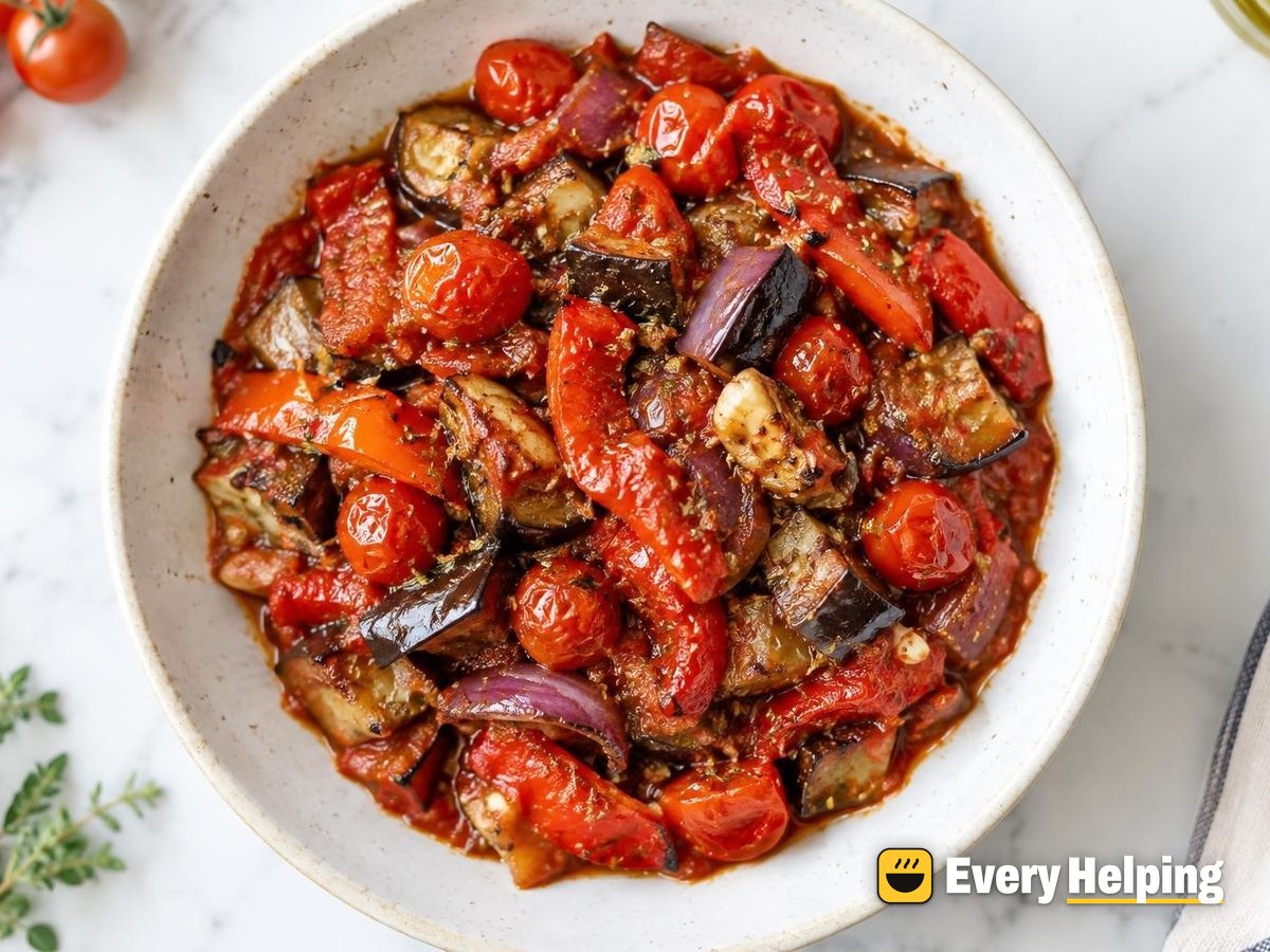 Sheet-Pan Roasted Pepper and Eggplant Tomato Sauce