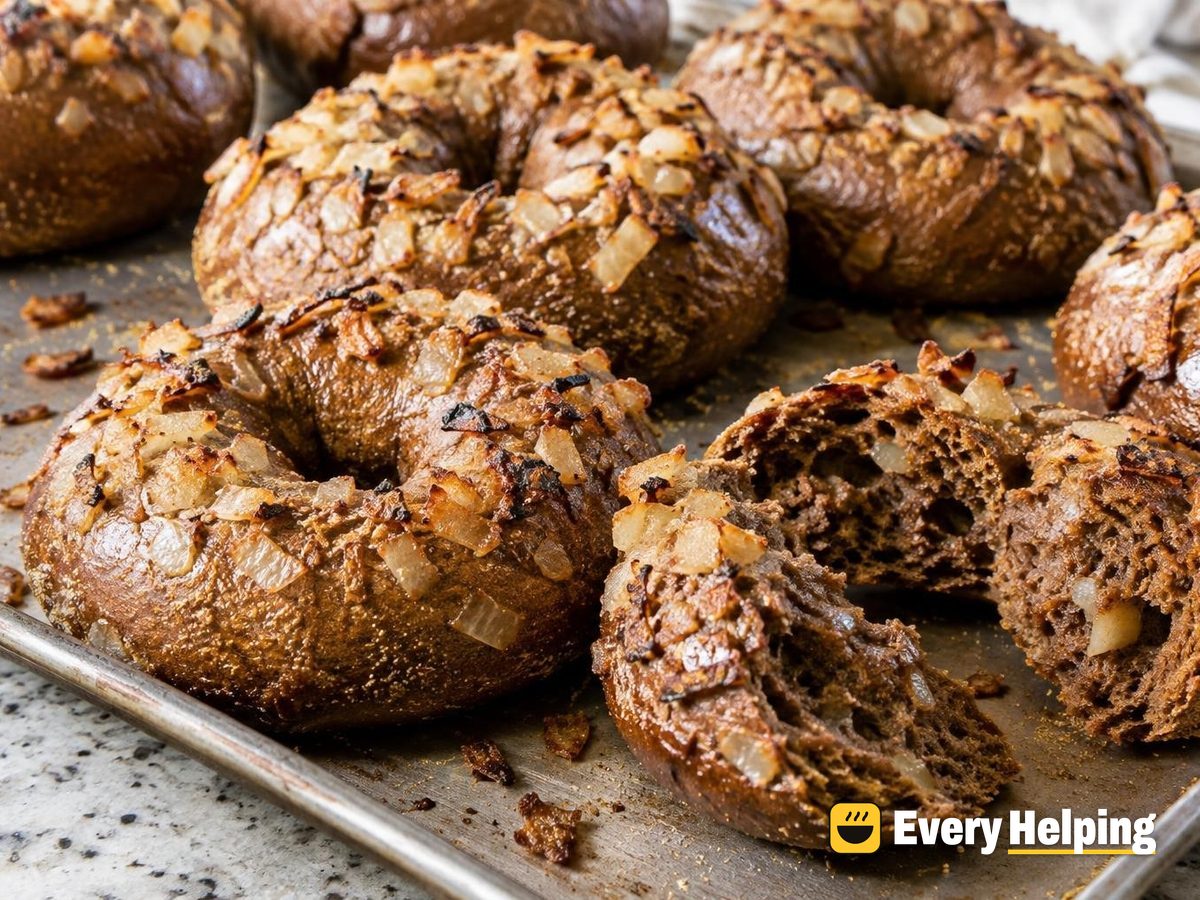 Onion Rye Bagels