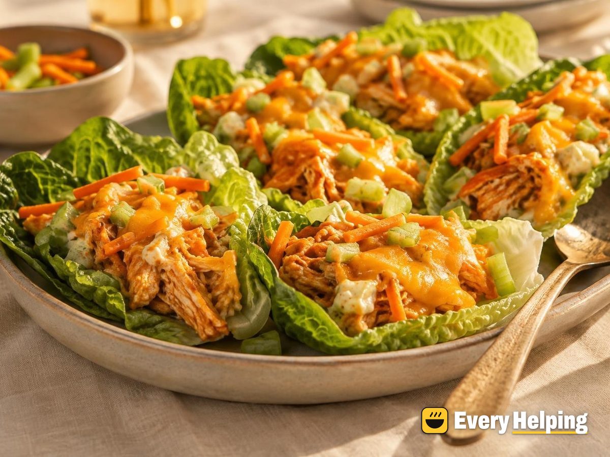 Buffalo Chicken Melt Lettuce Cups