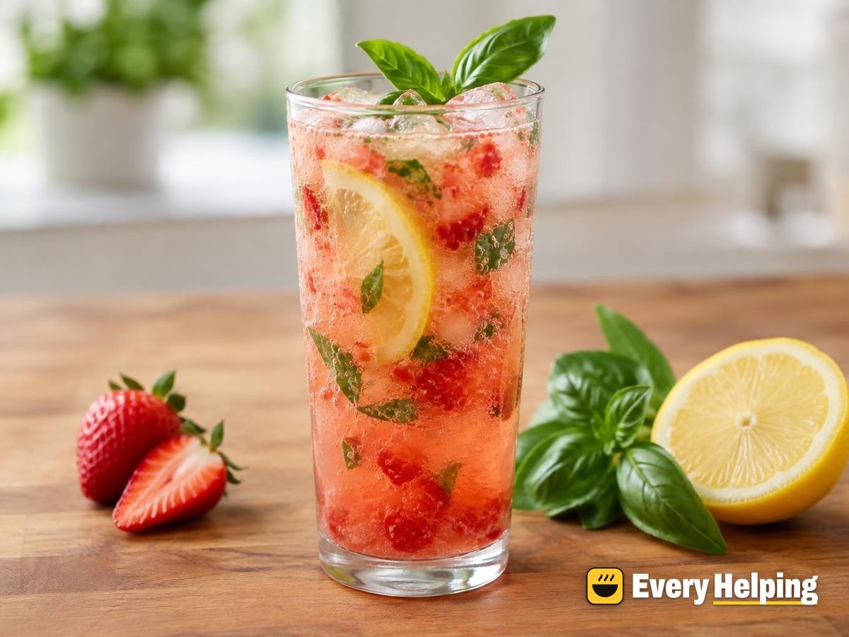 Strawberry Basil Lemonade Spritz