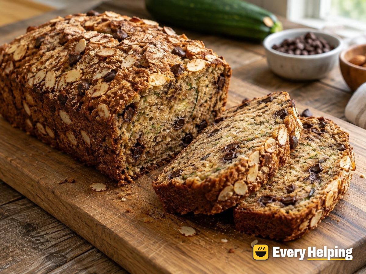 Almond Butter Chocolate Chip Zucchini Bread
