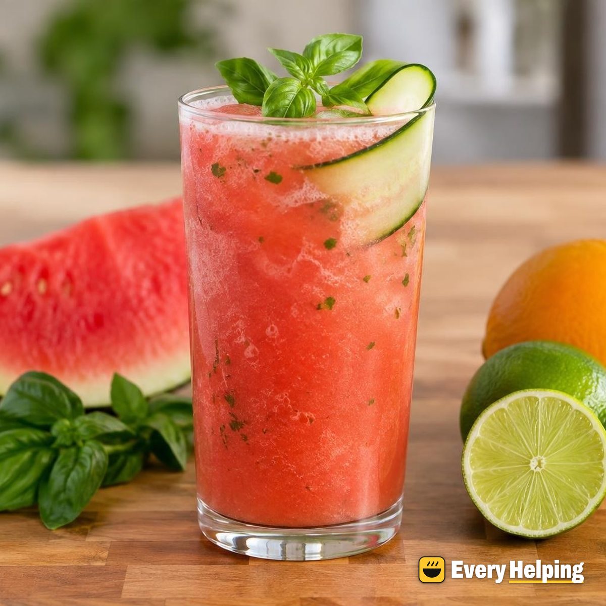 Watermelon Lime Basil Citrus Cooler