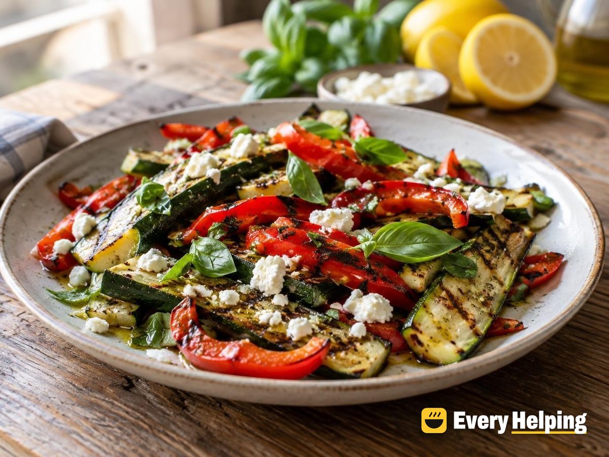 Grilled Lemon-Herb Zucchini and Bell Peppers