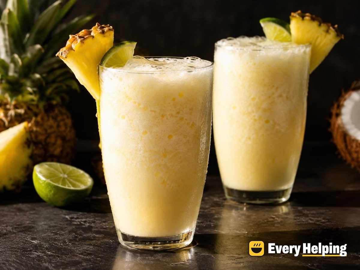 Sparkling Piña Colada Protein Mocktail