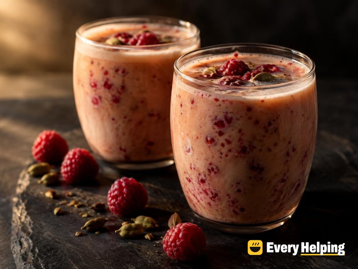Raspberry Cardamom Black Tea Oat Latte