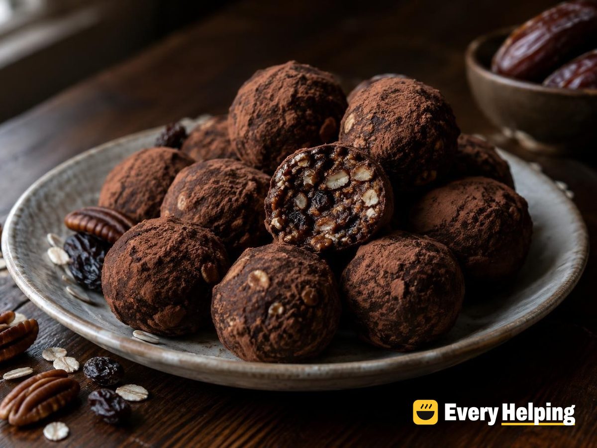 Chocolate Vanilla Date Pecan Truffle Bites