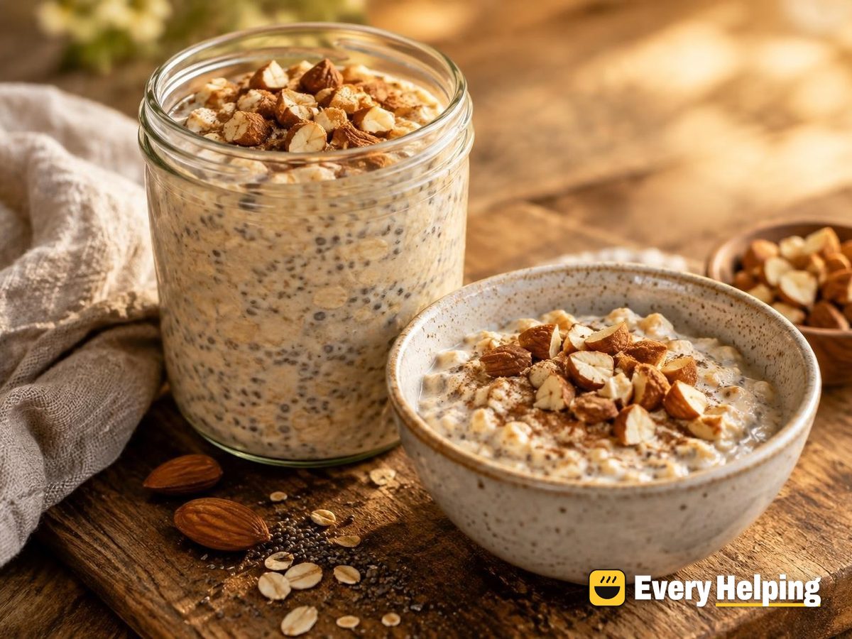Vanilla Almond Overnight Oats with Chia