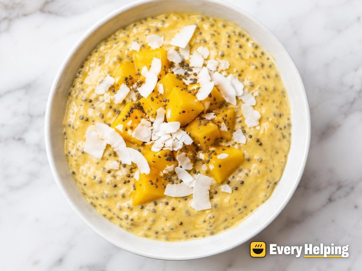 Mango Vanilla Chia Pudding with Coconut