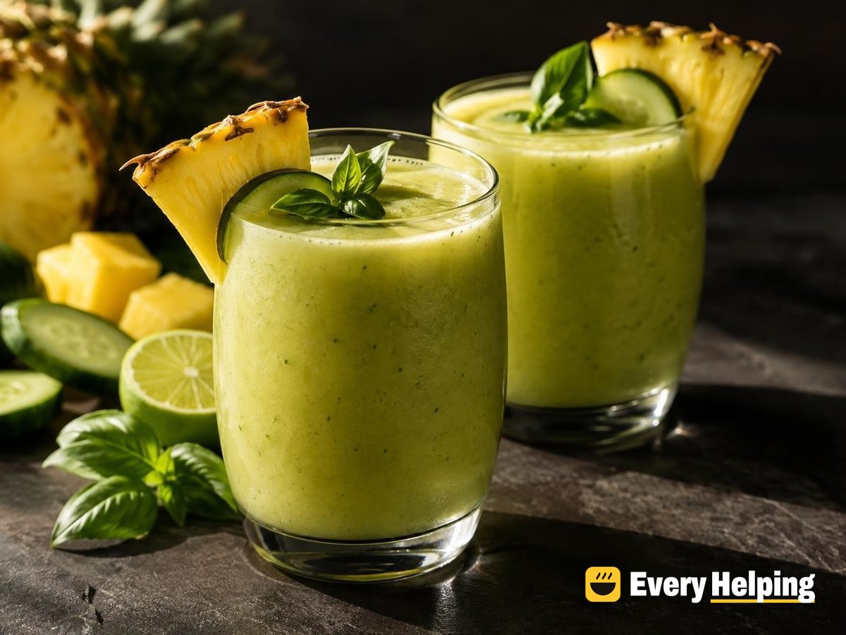 Pineapple-Cucumber Agua Fresca with Basil