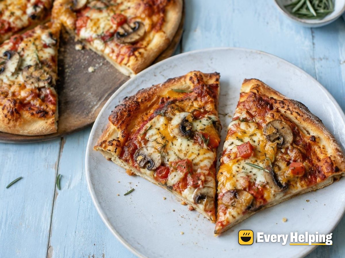 Same-Day NY Cheddar Mushroom Rosemary Pizzas