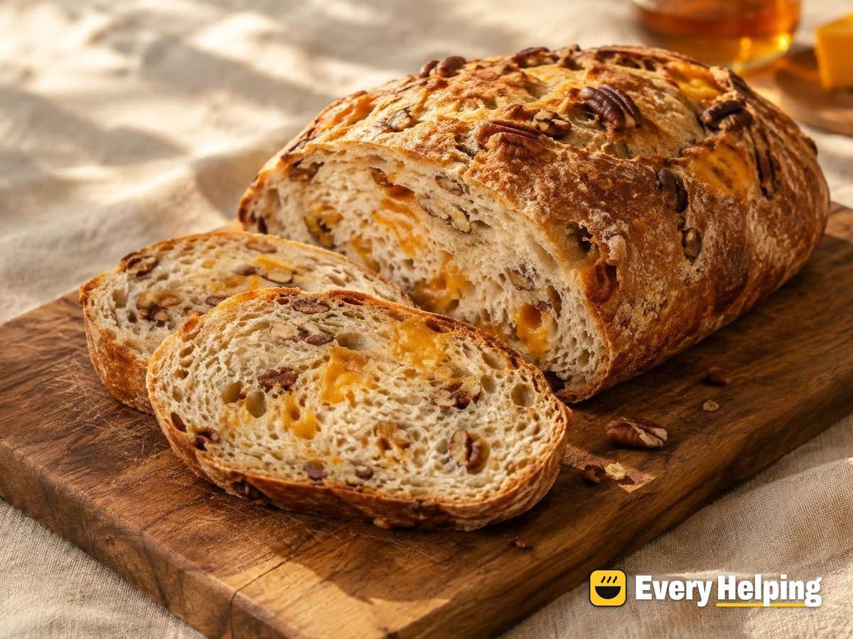 Toasted Pecan Cheddar Maple Sourdough Batard