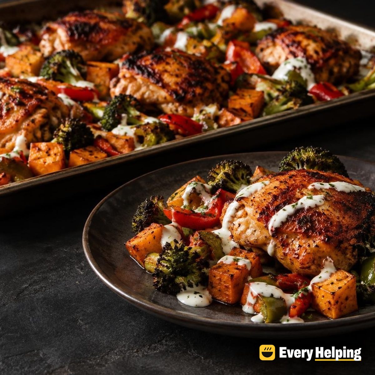 Smoky Paprika Chicken Thighs with Sweet Potatoes