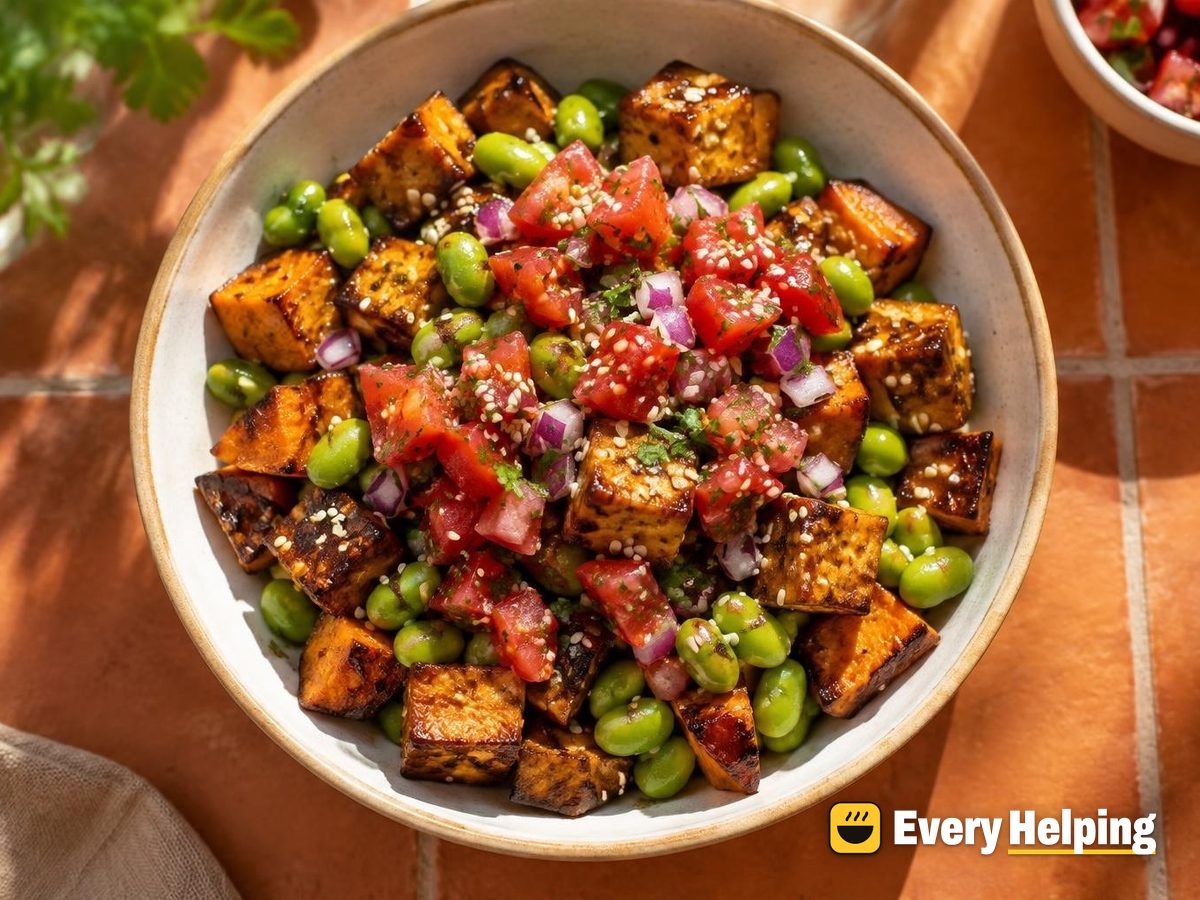 Sheet-Pan Glazed Tofu and Sweet Potato Bowls