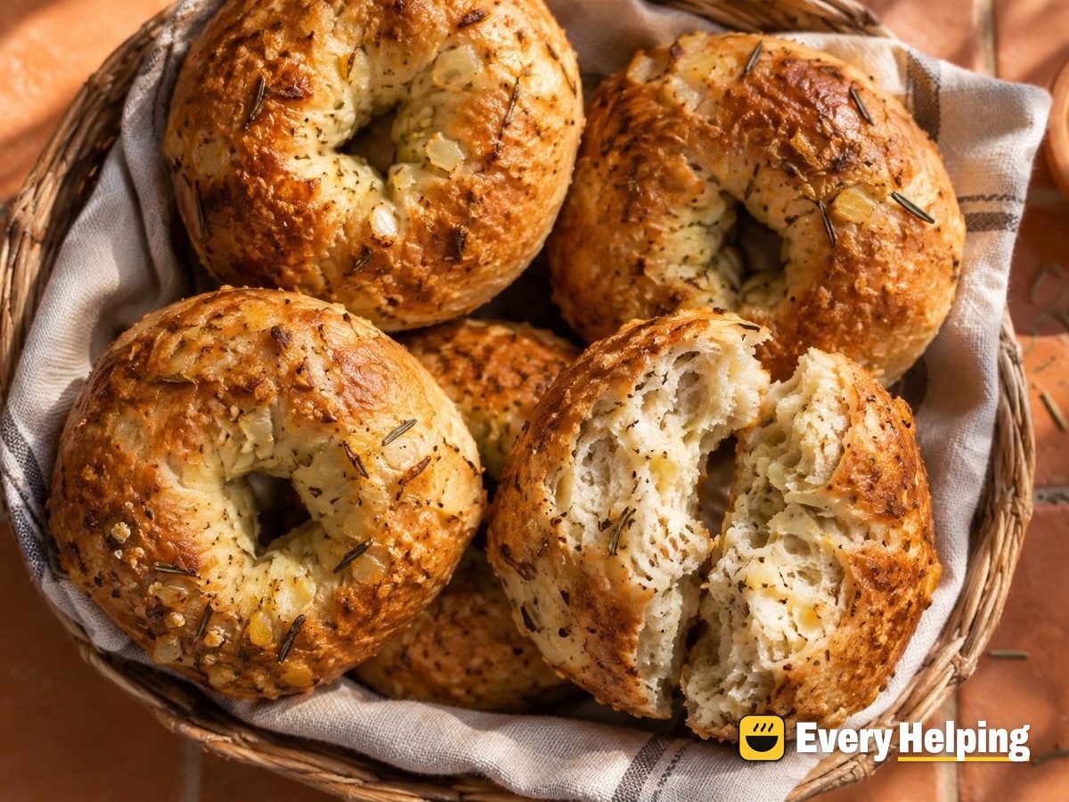 Rosemary Garlic Onion Bagels