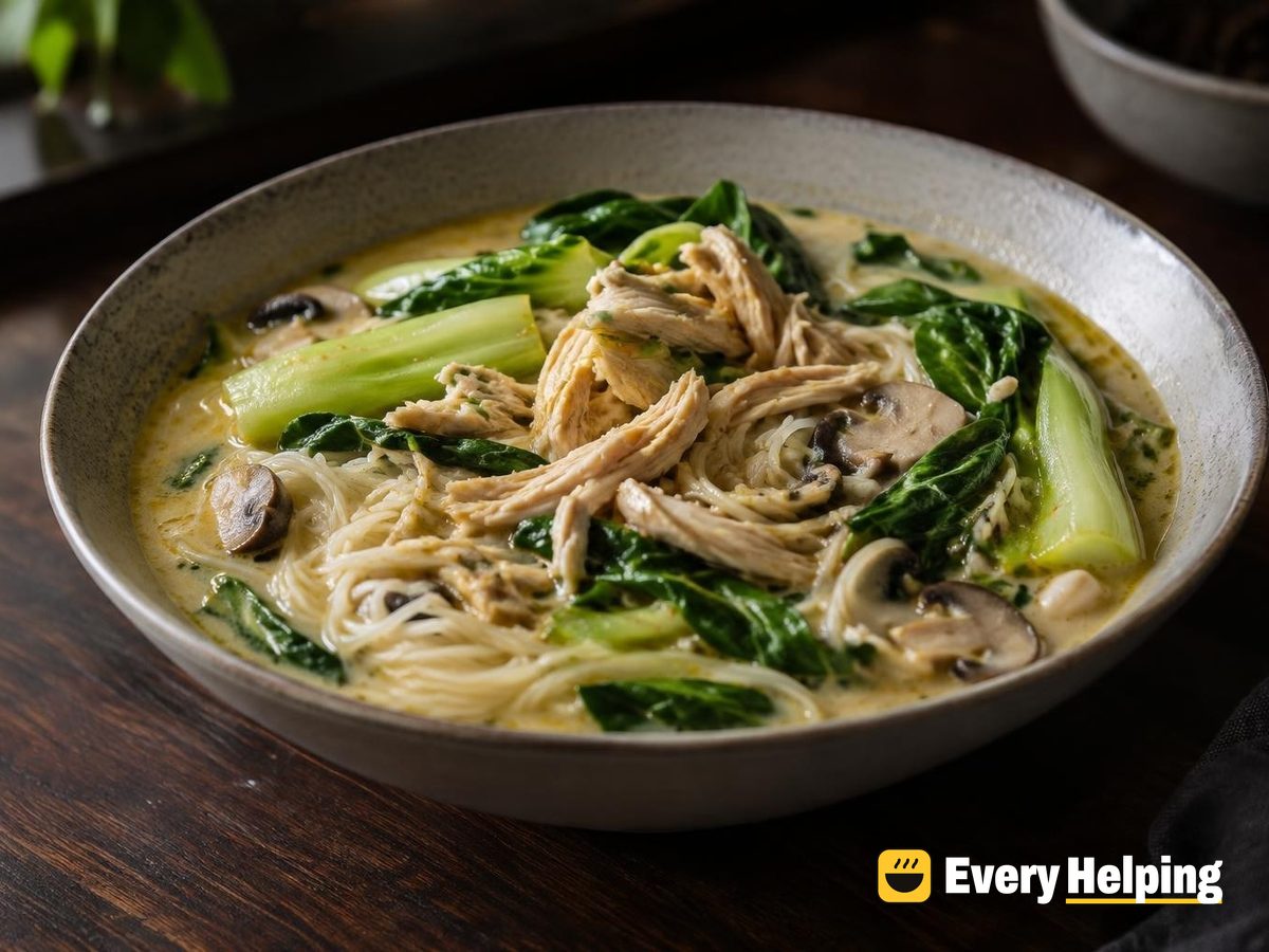 Thai-Style Coconut Chicken Soup with Bok Choy