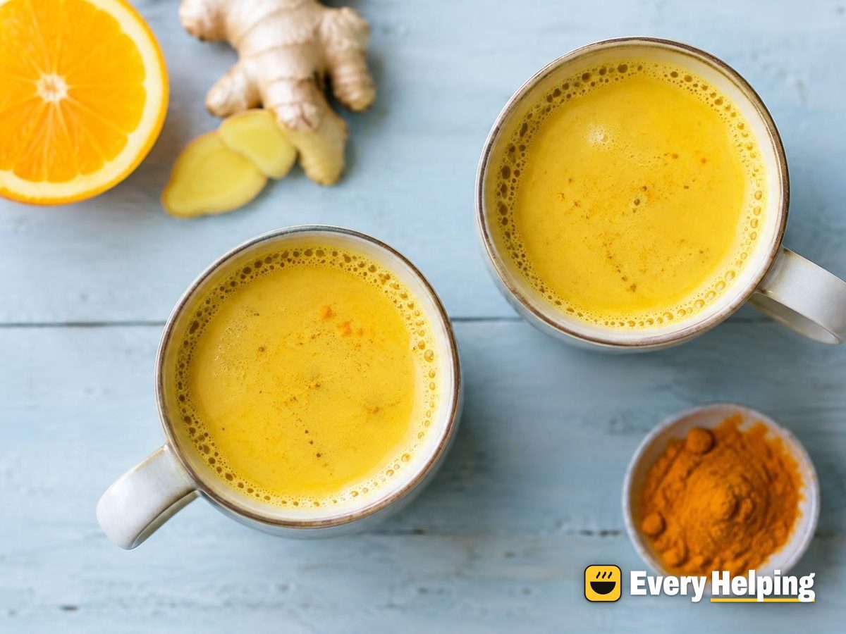 Orange Honey Golden Milk with Fresh Ginger