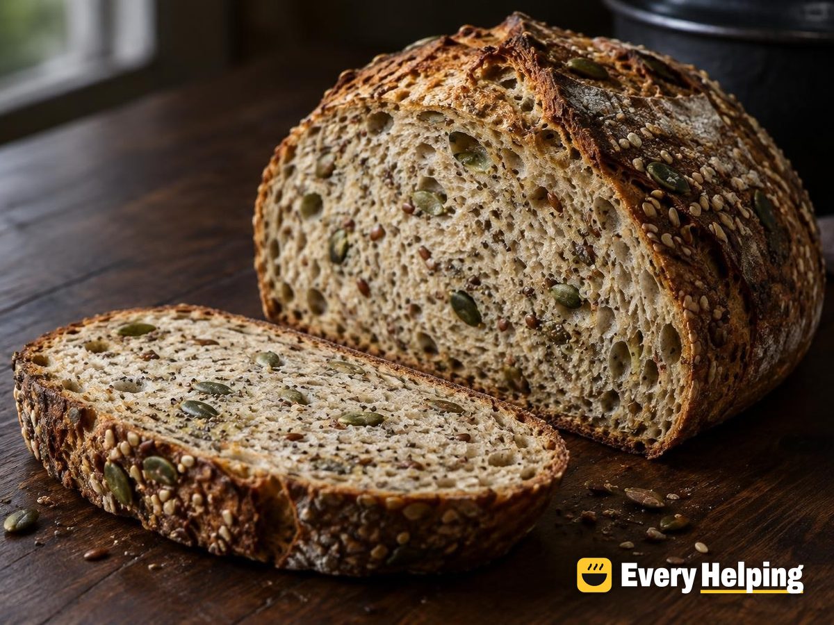 Four-Seed Soaker Sourdough Boule