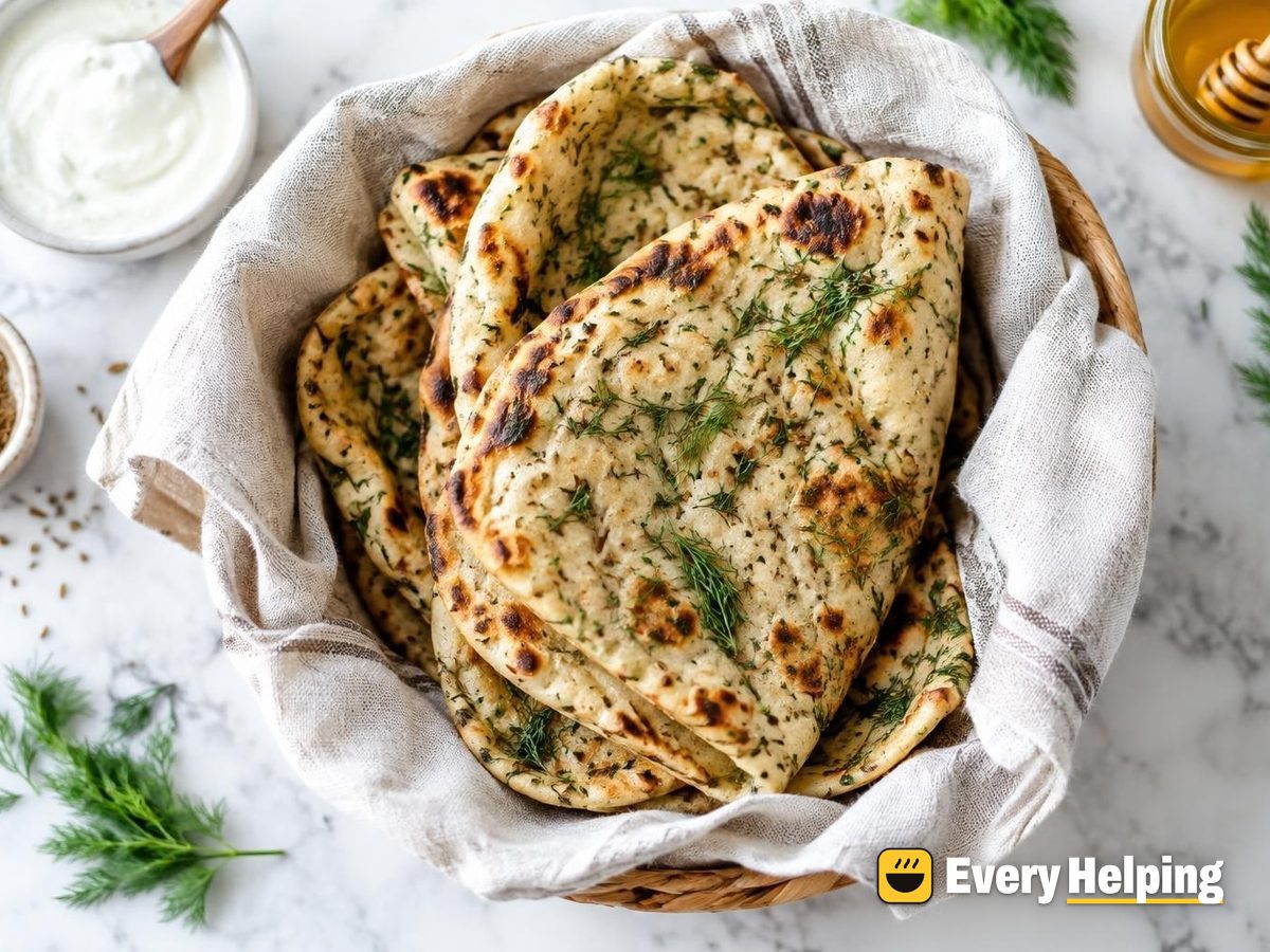 Dill Cumin Rye Naan with Kefir