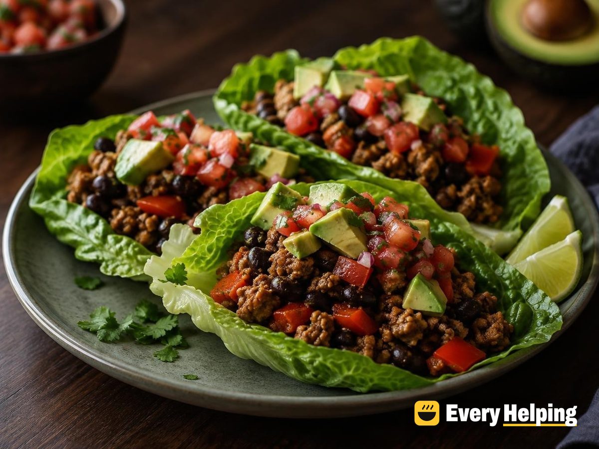 Chipotle-Style Turkey Lettuce Wraps with Fresh Salsa