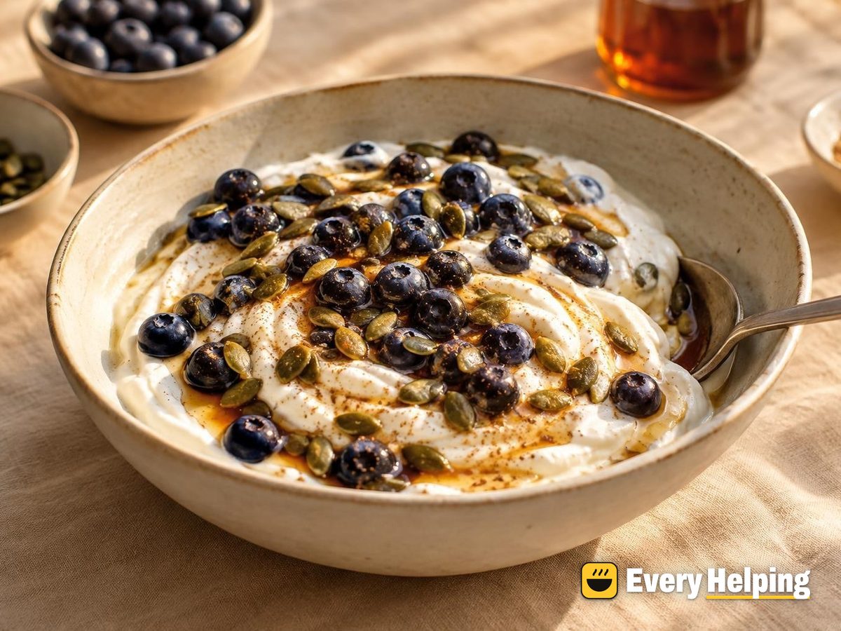 Maple-Cardamom 2% Greek Yogurt with Blueberries