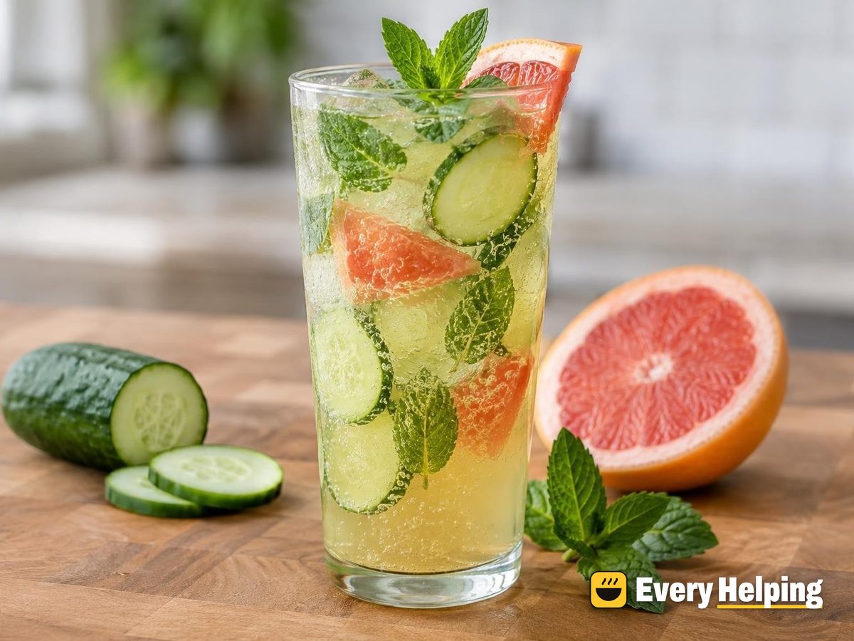 Cucumber Mint Green Tea Grapefruit Fizz