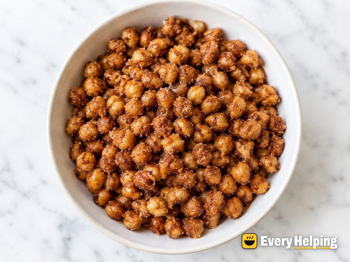 Cinnamon Sugar Roasted Chickpeas