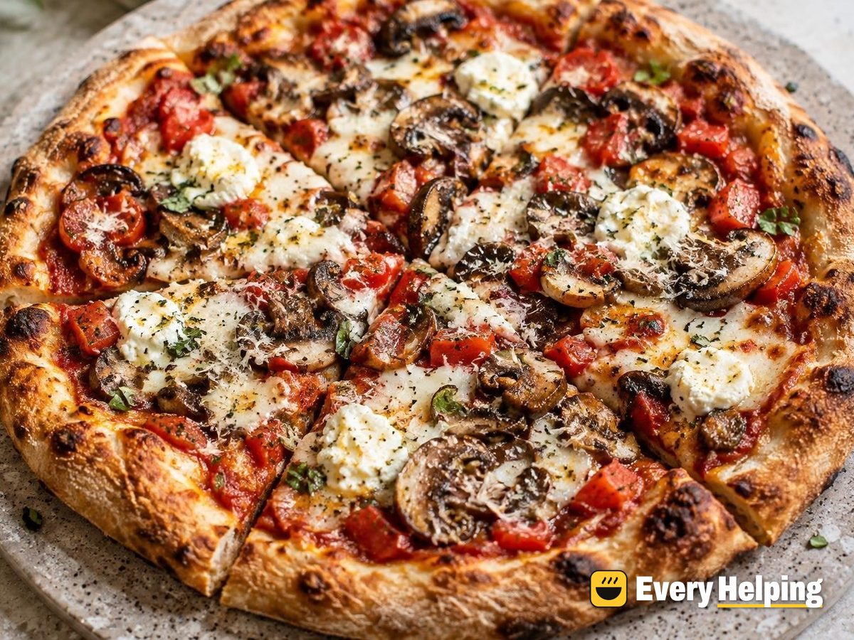 Cold-Fermented NY Mushroom Ricotta Pizzas
