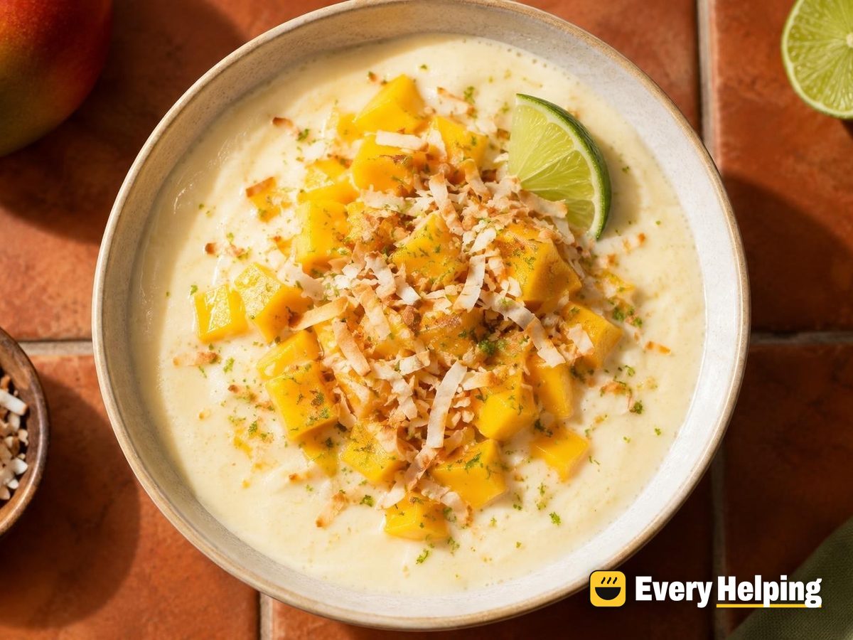 Pourable Vanilla-Maple Yogurt with Mango and Lime