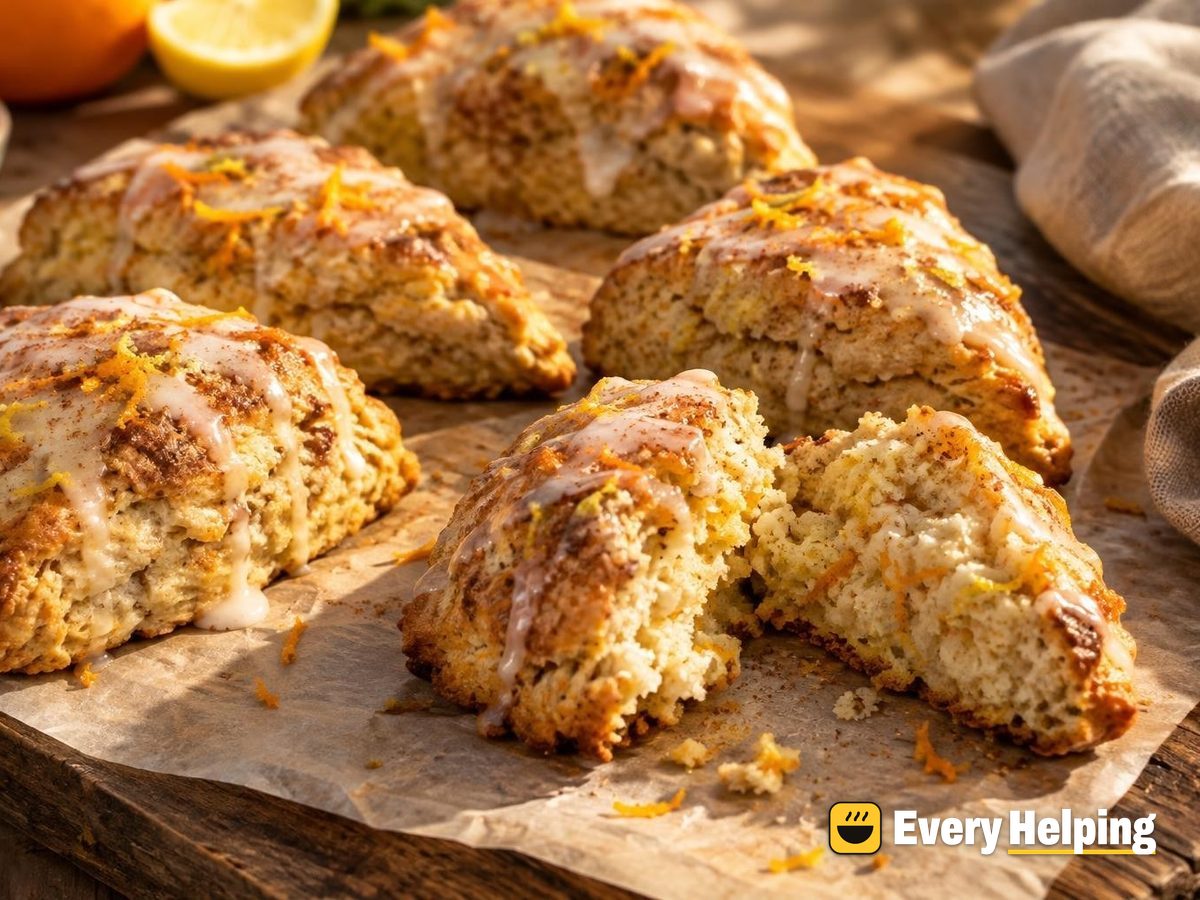 Orange Cinnamon Scones with Citrus Glaze