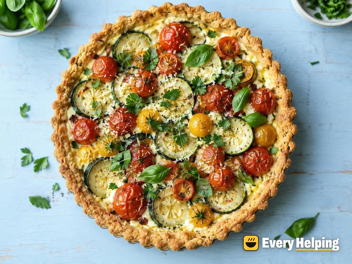 Zucchini, Tomato and Ricotta Tarts with Herbs