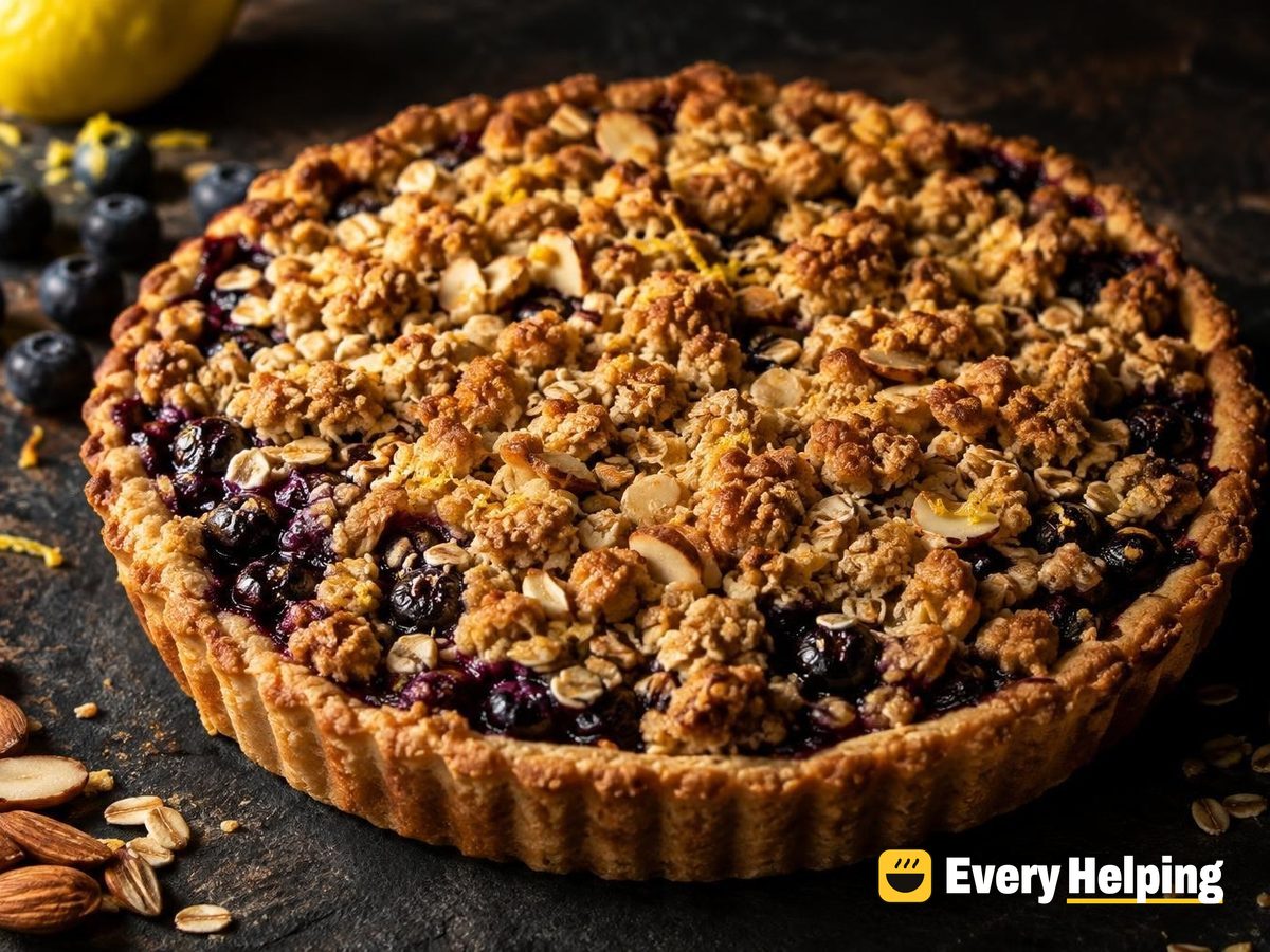 Blueberry Lemon Pies with Almond Crumble